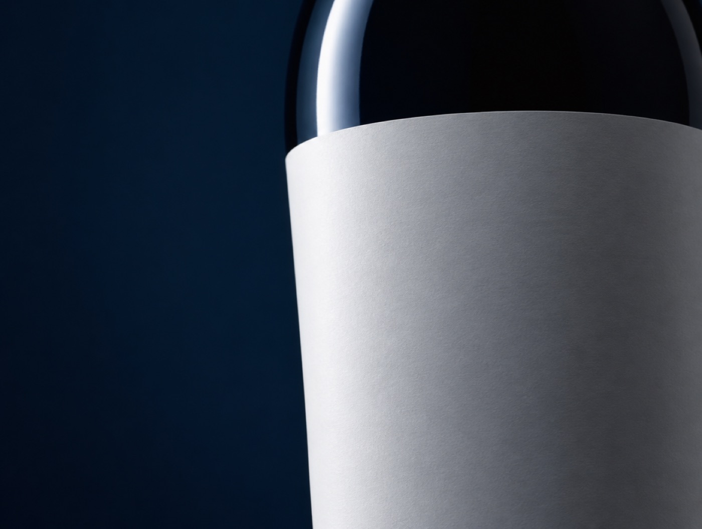 The curve of a bottle and its label